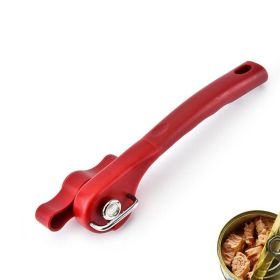 Can Opener Soft Edge Tin Opener Manual Durable Stainless Steel with Ergonomic Soft Grips Handle with Easy Turn Round Knob Openers for Seniors wit