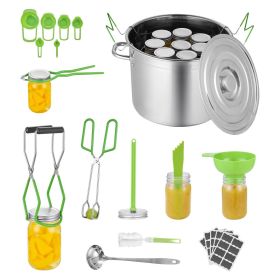 VEVOR Canning Supplies Starter Kit, 11 Pieces Stainless Steel Water Bath Canning Kit for Beginners, Canning Tools Set: Pot, Rack, Lid, Ladle, Fun
