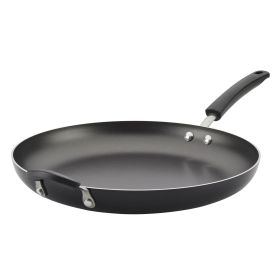 Easy Clean 14 Inch Nonstick Frying Pan with Helper Handle, Dishwasher Safe, Black