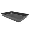 10.5 in x 15.4 in Nonstick Steel Lasagna Pan, Rectangle Baking Pan, Gray