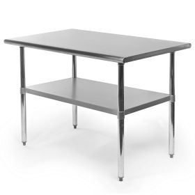 Heavy Duty Stainless Steel Kitchen Prep Work Table (Dimension: 48 x 30 in)