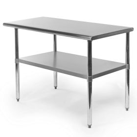 Heavy Duty Stainless Steel Kitchen Prep Work Table (Dimension: 48 x 24 in)